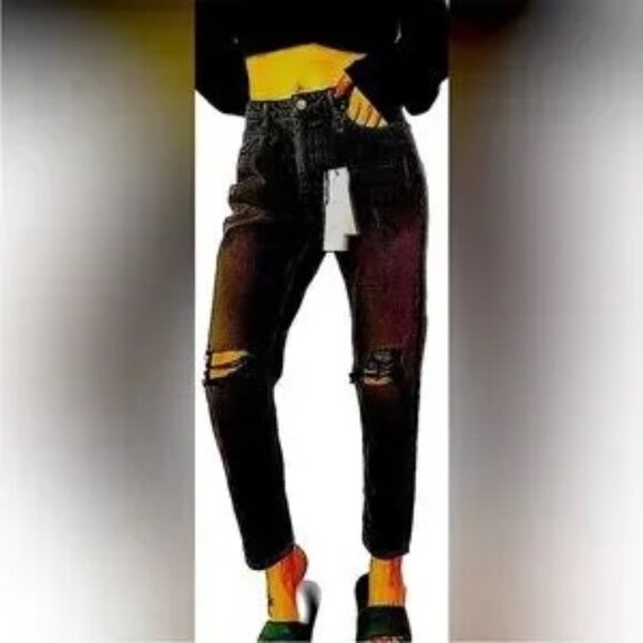 NWT John Elliott Japanese Selvedge Denim Charlotte Distressed Slim Jean BLACK - Picture 10 of 16